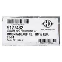 DIEDERICHS 9127432 Seitenwand Radlauf Reparaturblech f&uuml;r BMW 3er E30 innen rechts