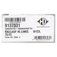 DIEDERICHS Seitenwand Reparaturblech Radlaufrand f&uuml;r MERCEDES W123 hinten links 1236370109