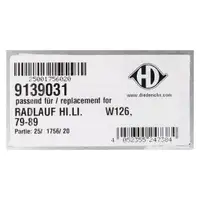 DIEDERICHS Seitenwand Radlaufrand f&uuml;r MERCEDES S-Klasse W126 hinten links 1266300121