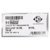 DIEDERICHS Seitenwand Radlaufrand Reparaturblech f&uuml;r MERCEDES S-Klasse W126 hinten rechts