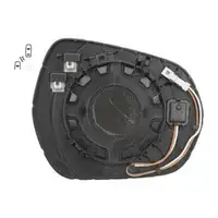 DIEDERICHS Spiegelglas Au&szlig;enspiegel beheizbar konvex f&uuml;r FORD Fiesta 7 Puma links 2087333