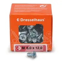 100x DRESSELHAUS Schraube Bremsscheibe M6x12mm f&uuml;r PORSCHE 90026904701
