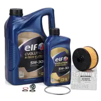 6L elf Evolution R-TECH ELITE 5W-30 + ORIGINAL oil filter for RENAULT DACIA 0.9&ndash;1.3 TCe