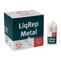 9x 50ml ELRING B53.810 LiqRep Metal Metall-Klebstoff Epoxy-Klebstoff GRAU -30&deg;C bis +120&deg;C
