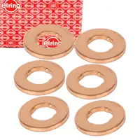 6x ELRING 293.140 Dichtring D&uuml;senhalter W&auml;rmeschutzscheibe Injector Seals