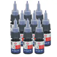 9x 10ml ELRING 700.501 EL-Loc 43 Schraubensicherung mittelfest BLAU -55&deg;C bis +180&deg;C