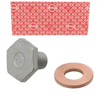 ELRING 877.930 Ölablassschraube M10x1,25x13 + Dichtring für CITROEN PEUGEOT OPEL VOLVO