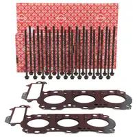 2x ELRING Zylinderkopfdichtung + Schrauben Satz f&uuml;r PORSCHE Boxster Cayman (986 987) 2.7