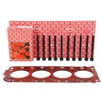 ELRING Zylinderkopfdichtung + Schrauben Satz für PORSCHE Cayenne 92A Panamera 4.8 links