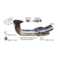 ERNST 043441 Abgasrohr Auspuffrohr f&uuml;r OPEL Vectra C 2.2 16V 147 PS Z22SE vorne 24447470