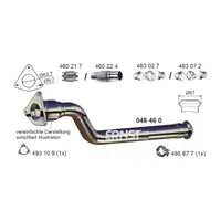 ERNST 048460 Abgasrohr f&uuml;r NISSAN Primastar OPEL Vivaro A RENAULT Trafic 2 2.0D vorne