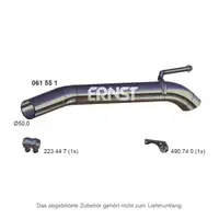 ERNST 061551 Exhaust Pipe, Tailpipe for OPEL Astra J 1.6, 1.3 CDTI (up to 12/14), rear