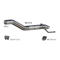 ERNST 061575 Abgasrohr Auspuffrohr Endrohr f&uuml;r OPEL Astra J Caravan 1.6 1.3 CDTI hinten