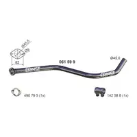 ERNST 061599 Abgasrohr f&uuml;r OPEL Astra J 1.3 CDTI 95 PS A13DTE bis 12.2014 mitte 13329584