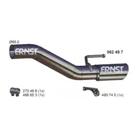 ERNST 062497 Abgasrohr Auspuffrohr Endrohr f&uuml;r OPEL Astra J / GTC 2.0 CDTI hinten 13370144