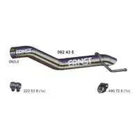 ERNST 062435 Abgasrohr Endrohr f&uuml;r OPEL Astra J Caravan 1.7 CDTI hinten 13329577