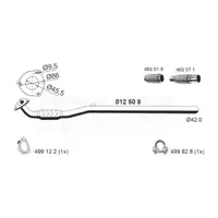 ERNST 012508 Abgasrohr Auspuffrohr f&uuml;r OPEL CORSA C 1.0 58/60 PS Z10XE Z10XEP bis 10.2006