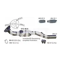 ERNST 013468 Abgasrohr + Mittelschalld&auml;mpfer f&uuml;r OPEL Adam (M13) 1.2 69 PS 13450794