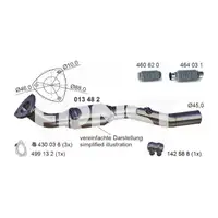 ERNST 013482 Abgasrohr + Mittelschalld&auml;mpfer f&uuml;r OPEL Adam (M13) 1.4 87/101 PS 13450795