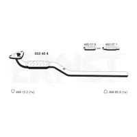 ERNST 033404 Abgasrohr f&uuml;r OPEL Meriva A 1.6 / 16V 87/100 PS Z16SE Z16XE vorne 93365216