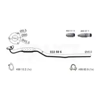 ERNST 033596 Abgasrohr Auspuffrohr Hosenrohr f&uuml;r OPEL Meriva A 1.8 125 PS Z18XE vorne