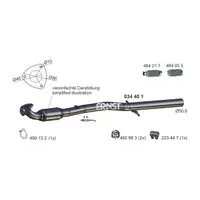 ERNST 034401 Abgasrohr Auspuffrohr f&uuml;r OPEL Meriva B 1.4 A14XER B14XER vorne 95507077