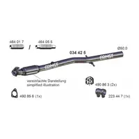 ERNST 034425 Abgasrohr Auspuffrohr f&uuml;r OPEL Meriva B 1.4 120 PS A14NEL B14NEL vorne
