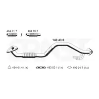 ERNST 140430 Abgasrohr f&uuml;r VW Golf 5 6 Leon 1P Octavia 2 1.4 16v vorne 1K0254304P