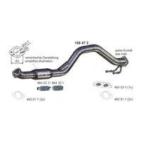 ERNST 155472 Abgasrohr Auspuffrohr f&uuml;r VW Golf 5 6 Eos Beetle Jetta 3 Touran 1.4 TSI vorne