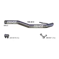 ERNST 156400 Abgasrohr Endrohr f&uuml;r SKODA Octavia 2 1.6 TDI 105 PS hinten 1Z0253609AC