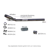 ERNST 177474 Exhaust pipe for VW California Multivan Transporter T5 2.0 TDI (front), 7E0253095A