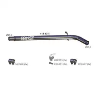 ERNST 114431 Abgasrohr f&uuml;r SKODA Fabia 2 1.6 105 PS CFNA ab 06.2010 mitte 6RU253201A