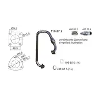 ERNST 116572 Abgasrohr Auspuffrohr f&uuml;r VW Transporter Bulli T3 1.7D 57 PS vorne 033251171C