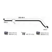 ERNST 202404 Abgasrohr f&uuml;r VW Golf 4 BoraA3 8L1 Leon Toledo 1M Octavia 1 1.9 TDI mitte