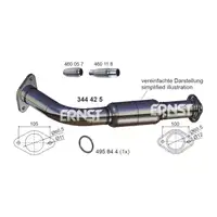 ERNST 344425 Abgasrohr Auspuffrohr f&uuml;r FORD Mondeo 3 MK3 2.0/2.2 TDCi ohne DPF vorne