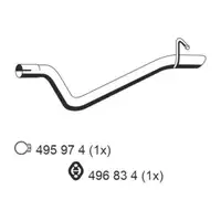 ERNST 385411 Exhaust Pipe Tailpipe for MERCEDES Vito / Mixto W639 CDI OM646 Rear 6394903481
