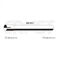 ERNST 390590 Abgasrohr f&uuml;r MERCEDES Sprinter B901-903 OM601 hinten links 9014922704