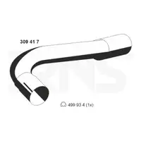 ERNST 309417 Abgasrohr Auspuffrohr Endrohr f&uuml;r FORD Kuga 1 MK1 2.5 2.0 TDCi hinten rechts