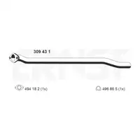 ERNST 309431 Abgasrohr Auspuffrohr f&uuml;r FORD Kuga 1 2.0 TDCi 136/140/163 PS mit DPF mitte