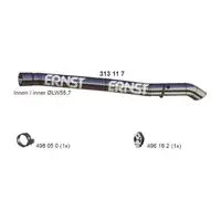 ERNST 313117 Exhaust Pipe, Tailpipe for FORD Focus 2 C-Max DM2 1.6/1.8 TDCi (Rear)