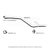 ERNST 314473 Abgasrohr Endrohr f&uuml;r FORD FOCUS 2 MK2 1.6/1.8 TDCi 90-115 PS hinten