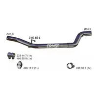 ERNST 315456 Abgasrohr Auspufrohr f&uuml;r FORD Focus 3 Grand / C-Max 2 1.5/1.6 EcoBoost mitte