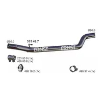 ERNST 315487 Abgasrohr Auspuffrohr f&uuml;r FORD Grand C-Max 2.0 TDCi 115-163 PS mitte