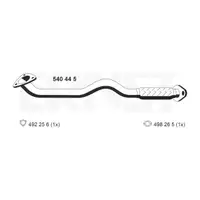 ERNST 540445 Abgasrohr Auspuffrohr f&uuml;r ALFA ROMEO 147 GT 937 156 932 1.9 JTD vorne