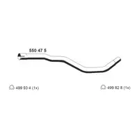 ERNST 550475 Abgasrohr f&uuml;r FIAT 500 / C 312 Panda 169 FORD Ka RU8 1.3D mit DPF mitte