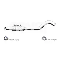 ERNST 501446 Abgasrohr f&uuml;r PSA Berlingo C4 Picasso 1 5008 Partner 1.6 VTi vorne