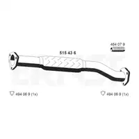 ERNST 515436 Abgasrohr f&uuml;r CITROEN Jumper 2 PEUGEOT Boxer FIAT Ducato 250 2.2/2.3D mitte