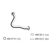 ERNST 522427 Abgasrohr Auspuffrohr f&uuml;r RENAULT Clio 1 1.2 1.4 58/79 PS vorne 7700830797