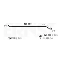 ERNST 523400 Abgasrohr f&uuml;r RENAULT Clio 2 3 Grand / Modus 1.5 dCi mitte 8200433034