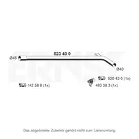 ERNST 523400 Exhaust pipe for RENAULT Clio 2 3 Grand / Modus 1.5 dCi, center 8200433034